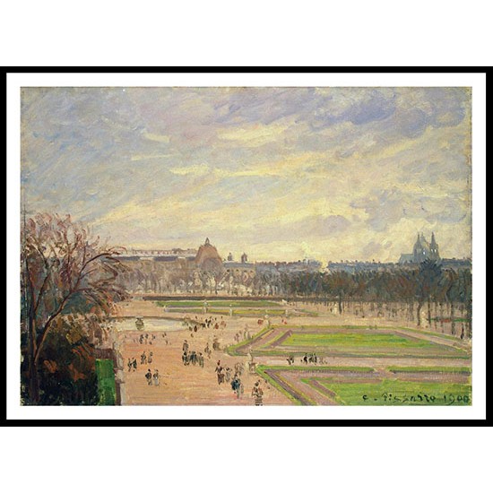 The Tuileries Bassin Evening 1900, A New Print Of a Camille Pissaro Painting