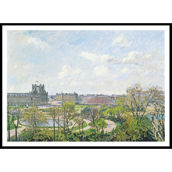 The Tuileries Garden Morning Spring 1900, A New Print Of a Camille Pissaro Painting