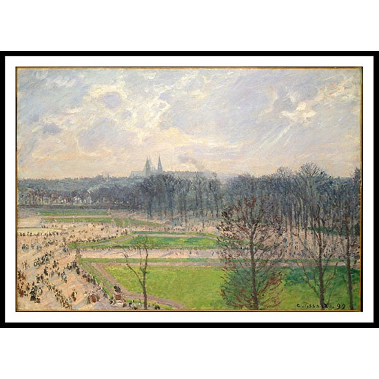 The Tuileries Gardens Winter Afternoon 1899, A New Print Of a Camille Pissaro Painting