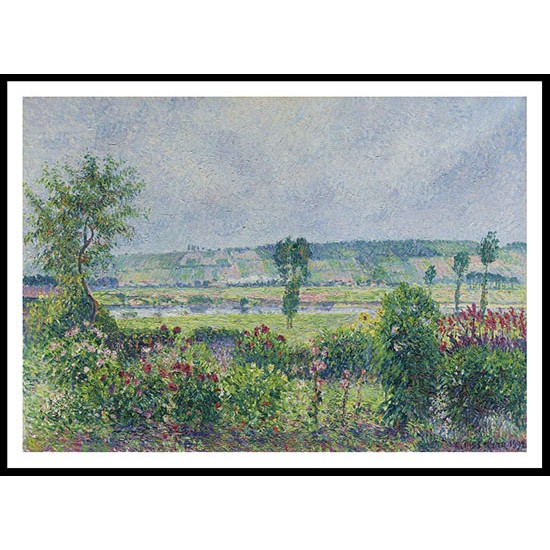 The Valley of the Siene near Damps the Garden of Octave Mirbeau 1892, A New Print Of a Camille Pissaro Painting