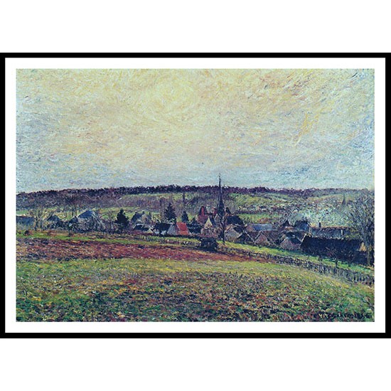 The Village of Eragny 1885, A New Print Of a Camille Pissaro Painting