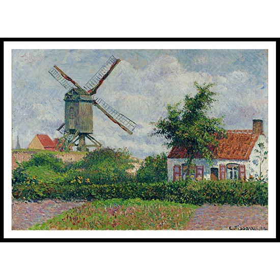 The Windmill at Knokke 1894, A New Print Of a Camille Pissaro Painting