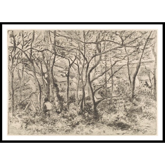 The Woods at LHermitage Pontoise 1879, A New Print Of a Camille Pissaro Painting