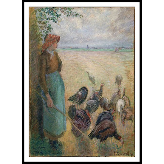 Turkey Girl 1884, A New Print Of a Camille Pissaro Painting