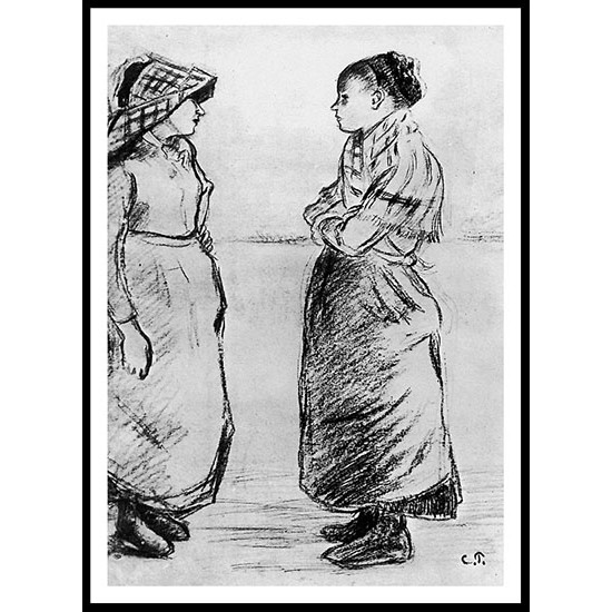 Two Peasant Women, A New Print Of a Camille Pissaro Painting