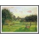 Two Women in a Meadow Sunset at Eragny 1897, A New Print Of a Camille Pissaro Painting