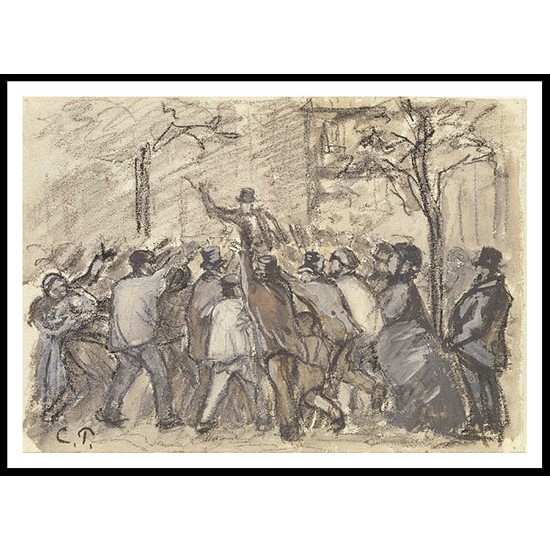 Urban Uprising in Paris 1870, A New Print Of a Camille Pissaro Painting