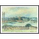 View of Bazincourt Flood Morning Effect 1892, A New Print Of a Camille Pissaro Painting