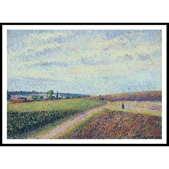 View of Eragny 1892, A New Print Of a Camille Pissaro Painting