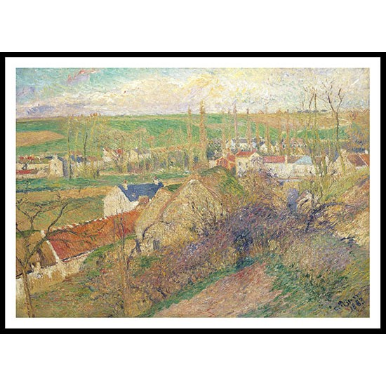 View of Osny near Pontoise 1883, A New Print Of a Camille Pissaro Painting