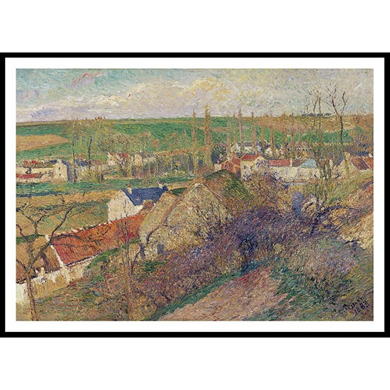 View of Osny near Pontoise 1883 version 2, A New Print Of a Camille Pissaro Painting