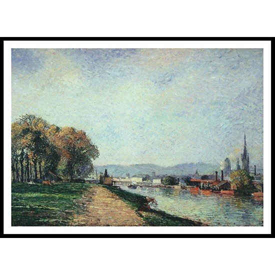 View of Rouen 1883, A New Print Of a Camille Pissaro Painting