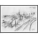 View of Rouen sketch, A New Print Of a Camille Pissaro Painting