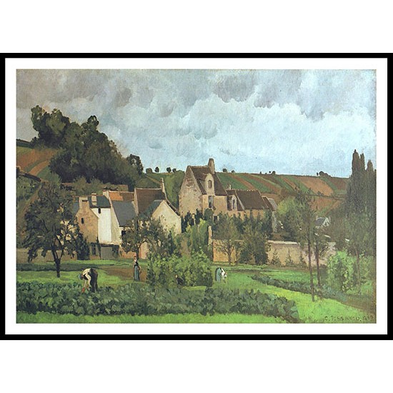 View of the Hermitage at Pontoise 1867, A New Print Of a Camille Pissaro Painting