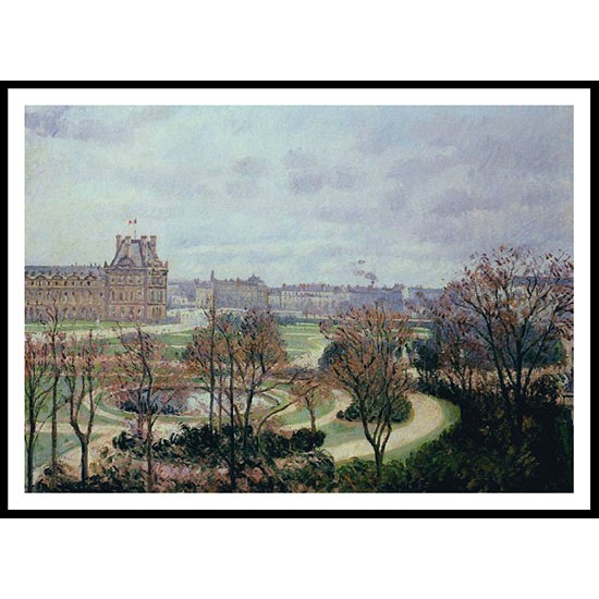 View of the Tulleries Morning 1900, A New Print Of a Camille Pissaro Painting