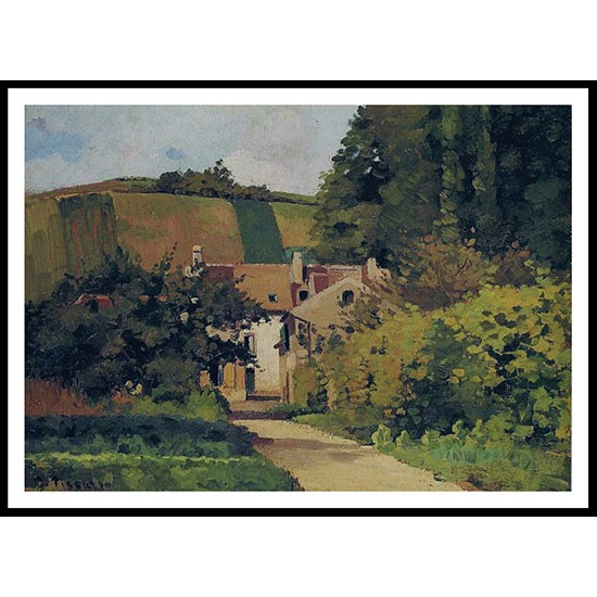 Village Church 1868, A New Print Of a Camille Pissaro Painting