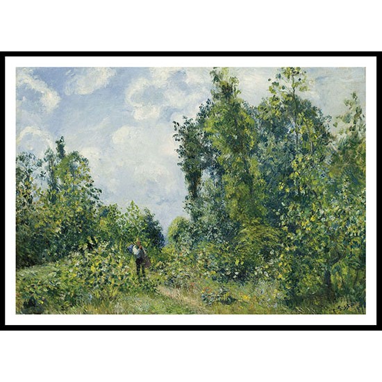 Wanderer Going by the Wood 1887, A New Print Of a Camille Pissaro Painting