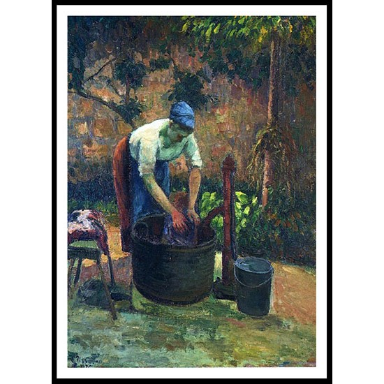 Washerwoman 1875, A New Print Of a Camille Pissaro Painting