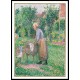 Washerwoman at Eragny 1893, A New Print Of a Camille Pissaro Painting