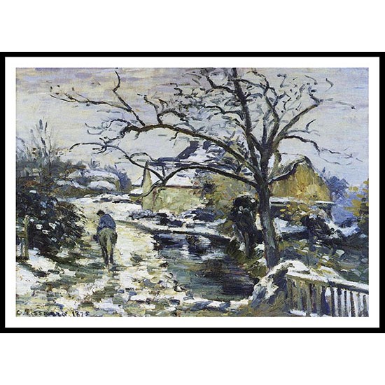 Winter at Montfoucault 1875 02, A New Print Of a Camille Pissaro Painting