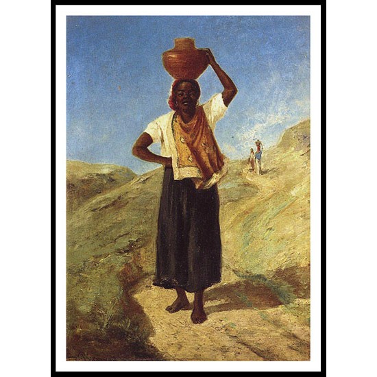 Woman Carrying a Pitcher on Her Head 1854 55, A New Print Of a Camille Pissaro Painting