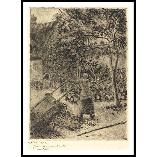 Woman Emptying a Wheelbarrow 1880, A New Print Of a Camille Pissaro Painting