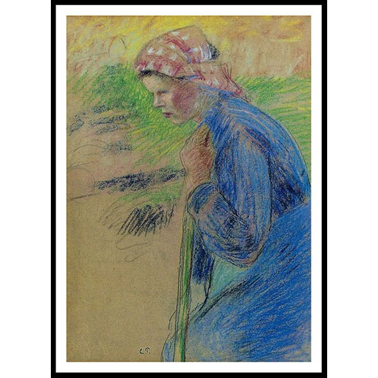 Young Peasant Girl, A New Print Of a Camille Pissaro Painting