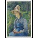 Young Peasant Girl Wearing a Hat 1881, A New Print Of a Camille Pissaro Painting