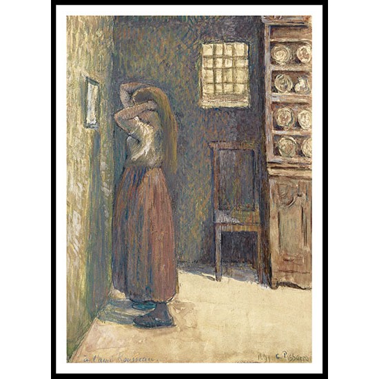 Young Peasant Girl at Her Toilette 1891, A New Print Of a Camille Pissaro Painting