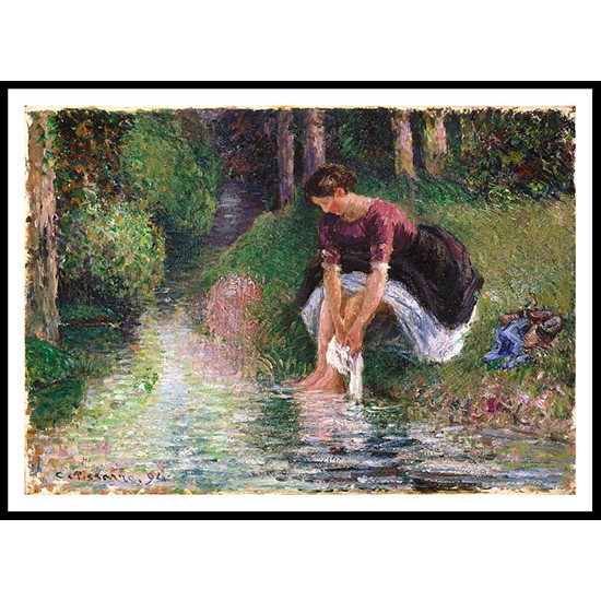 Young Woman Bathing Her Feet 1894, A New Print Of a Camille Pissaro Painting