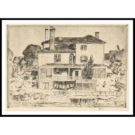 A Portsmouth Mansion 1916, A New Print Of a Frederick Childe Hassam Painting