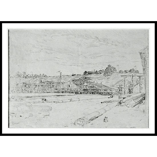 A Shipyard, A New Print Of a Frederick Childe Hassam Painting