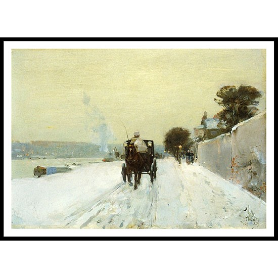 Along the Seine 1887, A New Print Of a Frederick Childe Hassam Painting