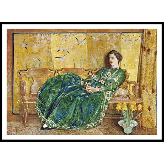 April (The Green Gown) 1920, A New Print Of a Frederick Childe Hassam Painting