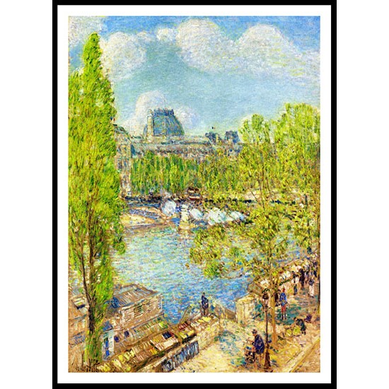 April Quai Voltaire Paris 1897, A New Print Of a Frederick Childe Hassam Painting