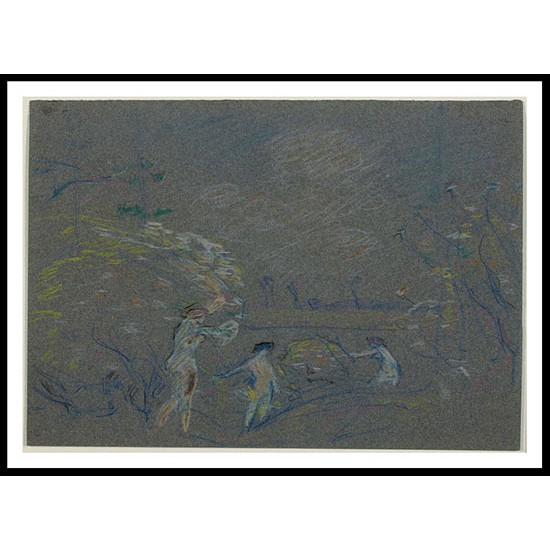 Arrangement of Nudes and Laurel 1905, A New Print Of a Frederick Childe Hassam Painting