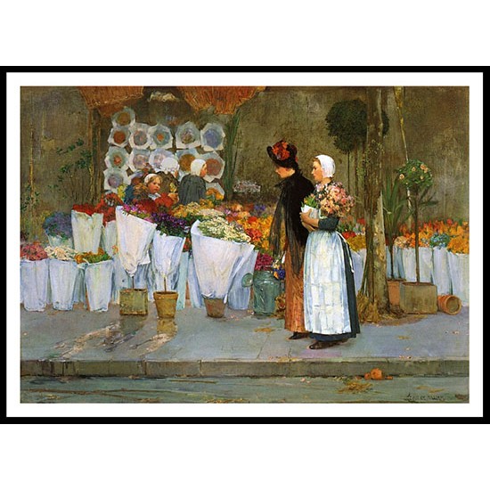 At the Florist 1889, A New Print Of a Frederick Childe Hassam Painting