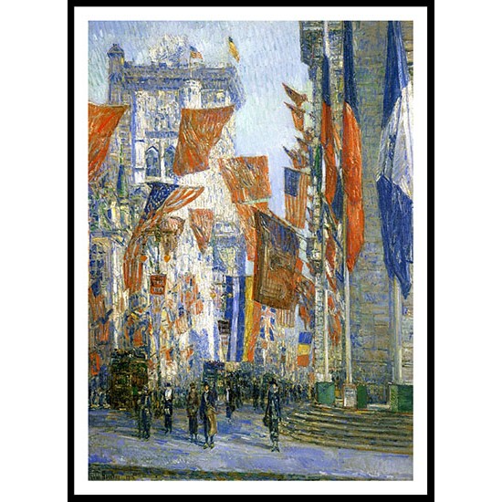 Avenue of the Allies 02 1918, A New Print Of a Frederick Childe Hassam Painting