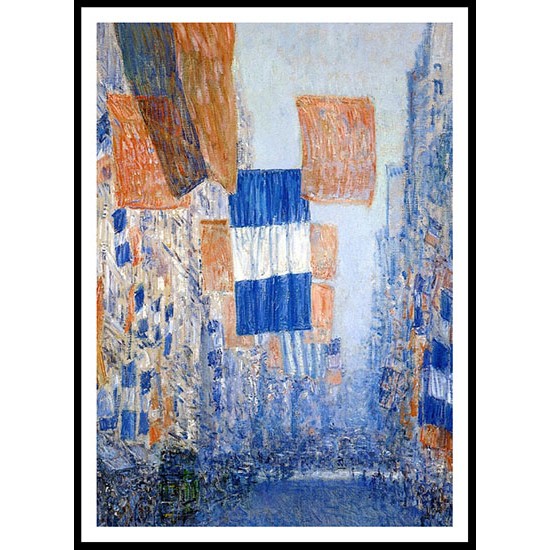 Avenue of the Allies 1918, A New Print Of a Frederick Childe Hassam Painting