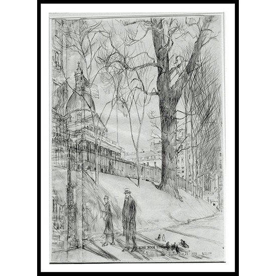 Boston Common near the State House 1933, A New Print Of a Frederick Childe Hassam Painting