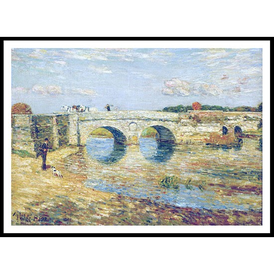 Bridge Over the Stour 1897, A New Print Of a Frederick Childe Hassam Painting