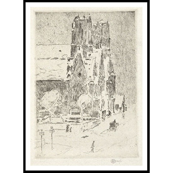 Calvary Church in Snow 1916, A New Print Of a Frederick Childe Hassam Painting