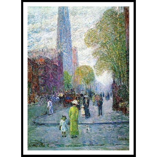 Cathedral Spires Spring Morning 1900, A New Print Of a Frederick Childe Hassam Painting