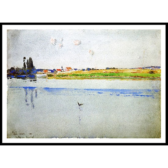 Chatou near Bougival 1889, A New Print Of a Frederick Childe Hassam Painting