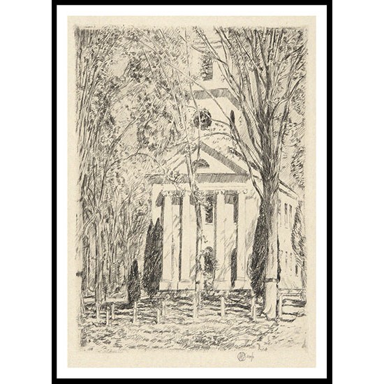 Church at Old Lyme 1924, A New Print Of a Frederick Childe Hassam Painting