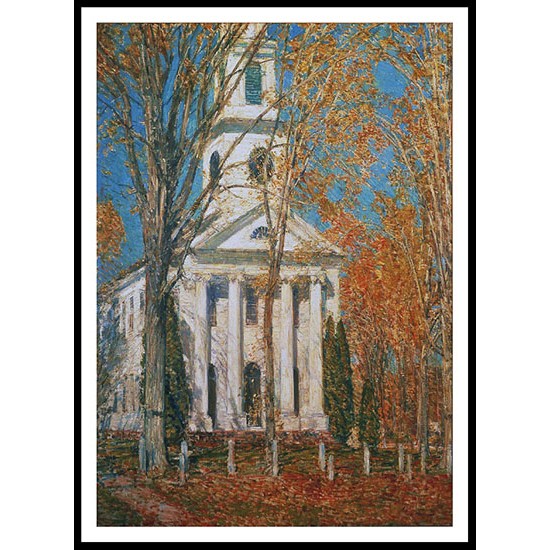 Church at Old Lyme Connecticut 1905, A New Print Of a Frederick Childe Hassam Painting