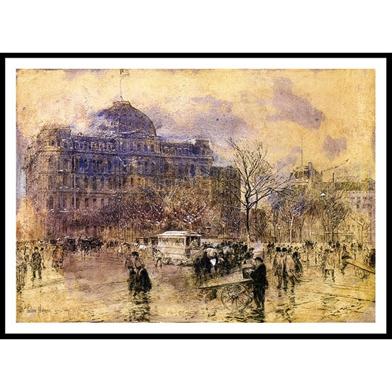 Cityscape 1889, A New Print Of a Frederick Childe Hassam Painting