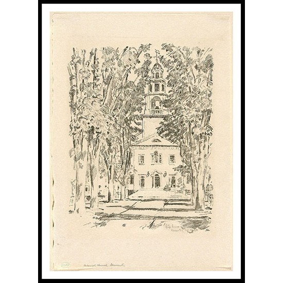 Colonial Church Gloucester 1913, A New Print Of a Frederick Childe Hassam Painting