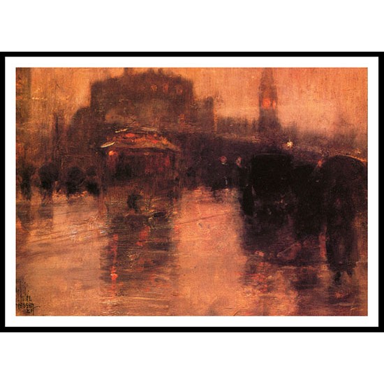 Columbus Avenue Boston 1886, A New Print Of a Frederick Childe Hassam Painting