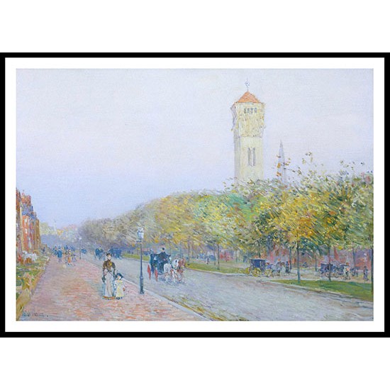 Commonwealth Avenue Boston 1892, A New Print Of a Frederick Childe Hassam Painting